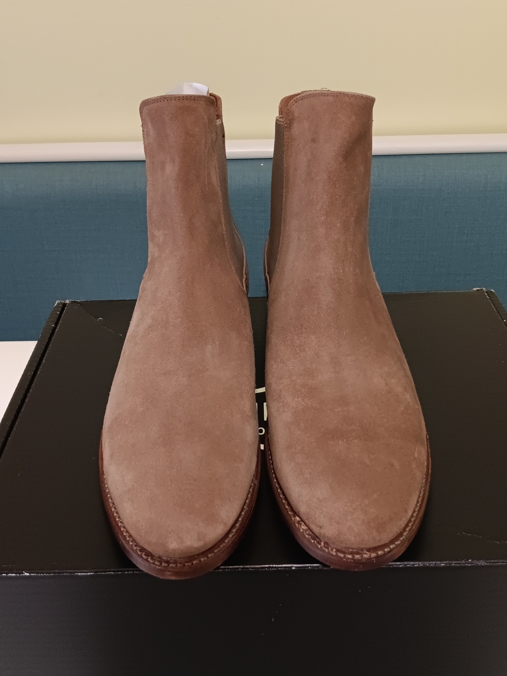 Thursday Boot Co. Boots Mens 16 Sandstone Brown Cavalier Chelsea Suede Leather - Picture 3 of 15